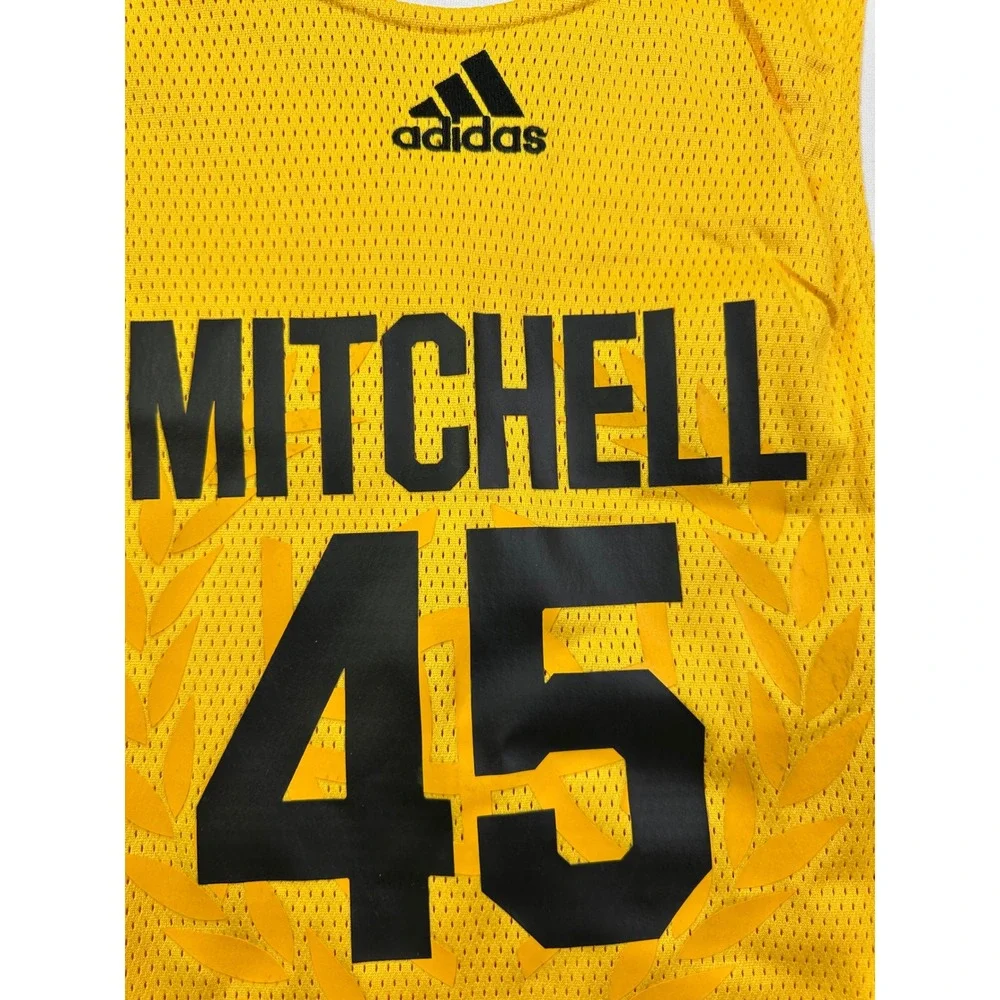 Adidas Bel-Air Academy Mitchell 45 Basketball Jersey Yellow Men Large Primegreen